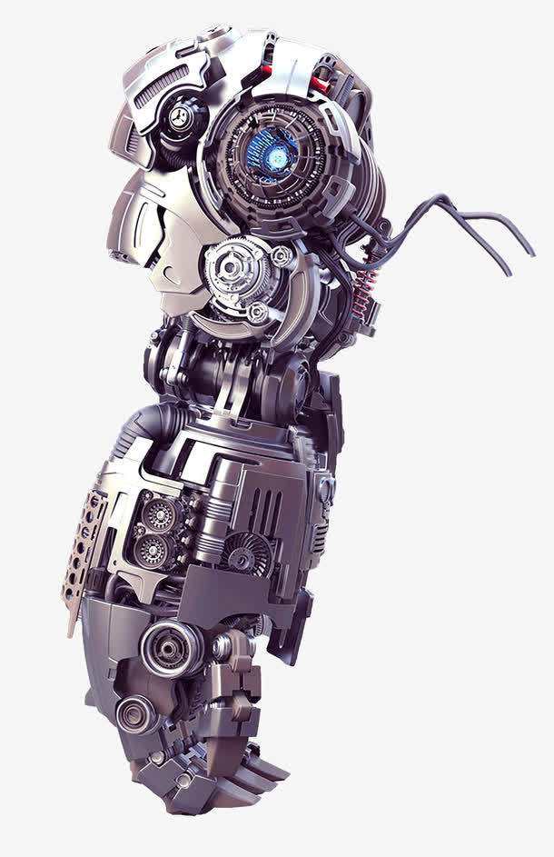 未來銀色科幻納米機(jī)械臂